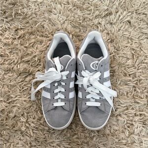 Adidas Classic Gray and White Sneakers
